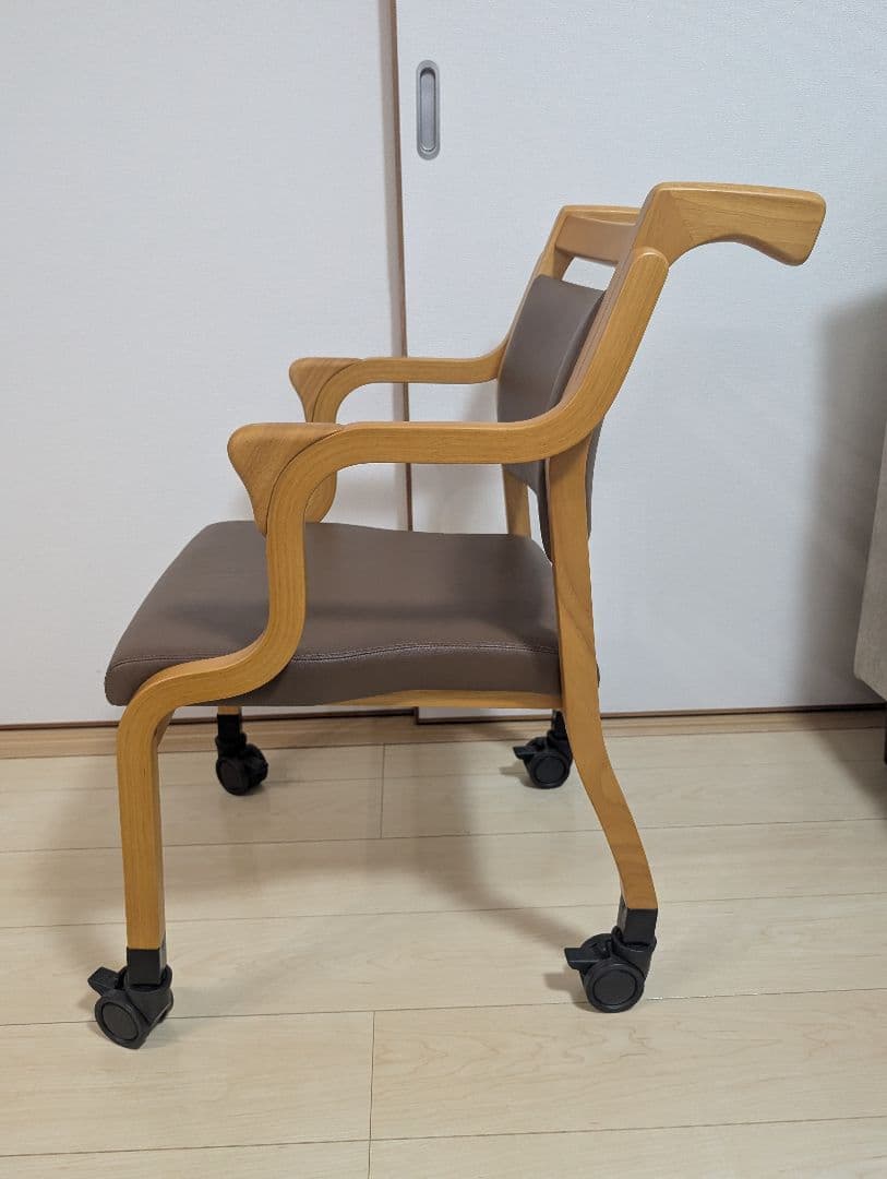 美品　貞苅椅子製作所　介護チェア　Care-118-AC キャスター付