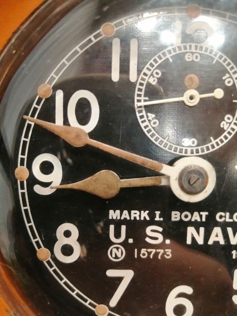 U.S.NAVY  WW2  BOAT  CLOCK 40年代　ビンテージ