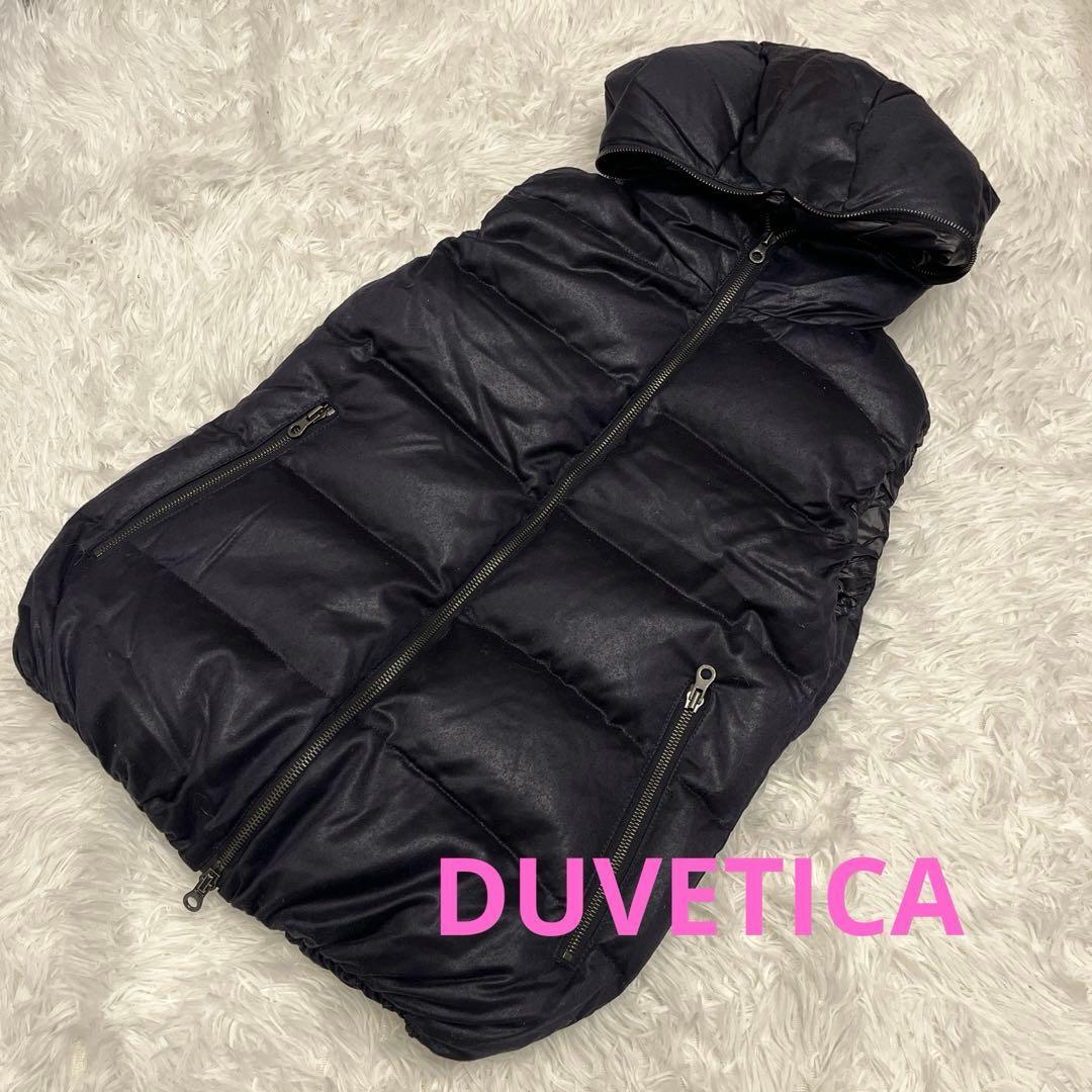 DUVETICA フード付きダウンベスト サイズ40 ブラック