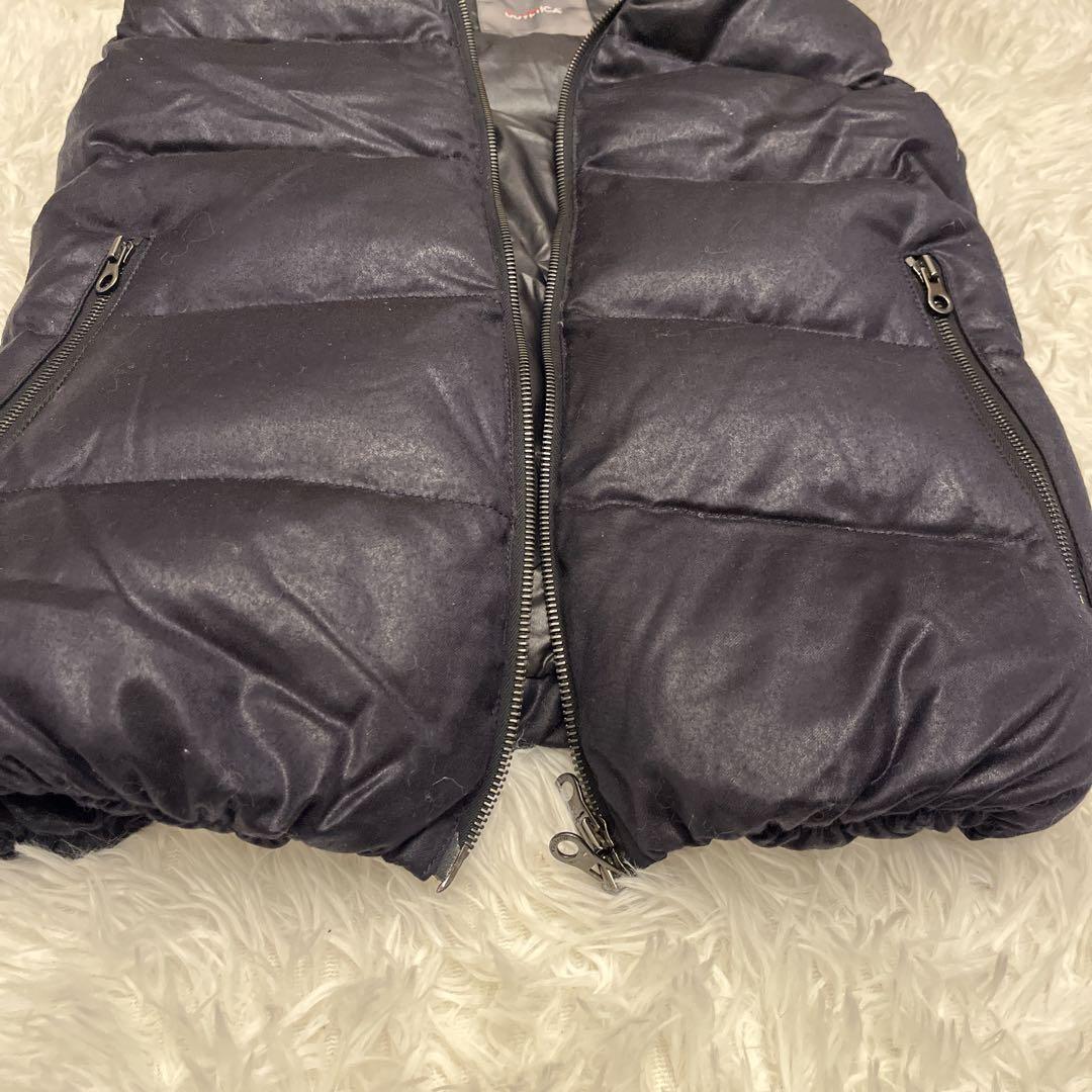 DUVETICA フード付きダウンベスト サイズ40 ブラック