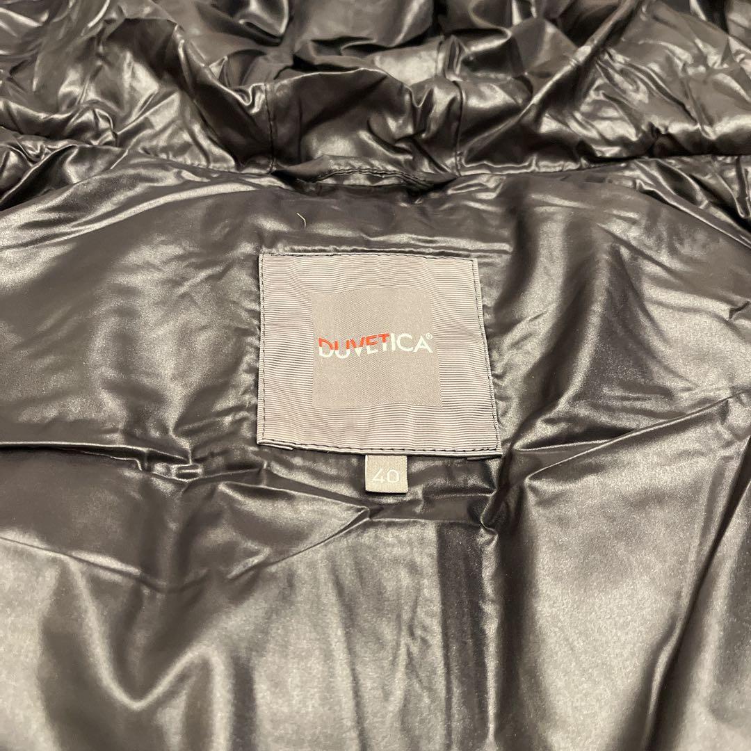 DUVETICA フード付きダウンベスト サイズ40 ブラック