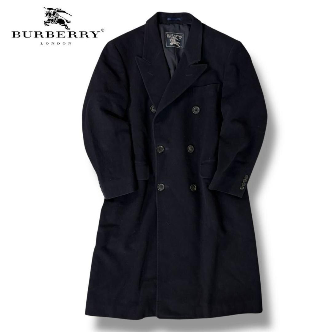 【希少品】BURBERRY カシミヤ ウール チェスターコート ネイビー 170