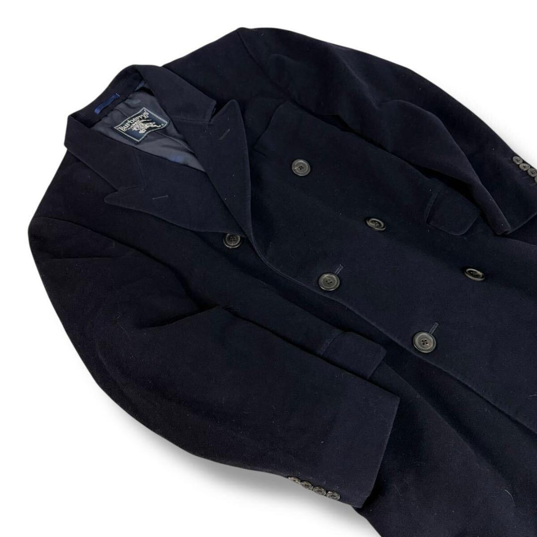 【希少品】BURBERRY カシミヤ ウール チェスターコート ネイビー 170