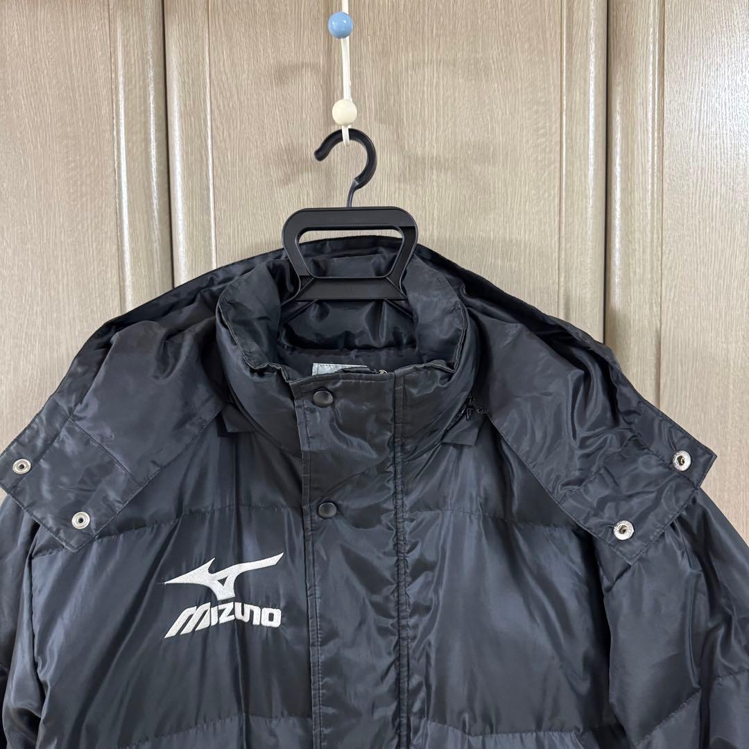 ミズノ ベンチコート Mサイズ/ブラック/ダウンコート/刺繍ロゴ
