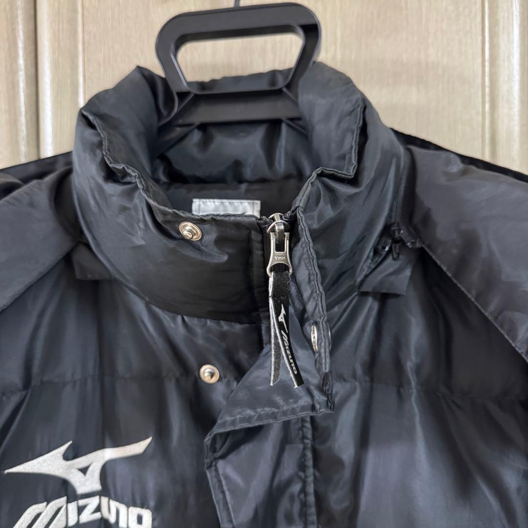 ミズノ ベンチコート Mサイズ/ブラック/ダウンコート/刺繍ロゴ