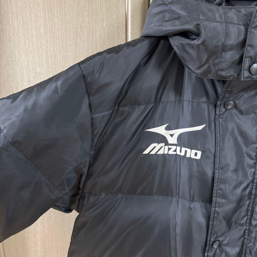 ミズノ ベンチコート Mサイズ/ブラック/ダウンコート/刺繍ロゴ
