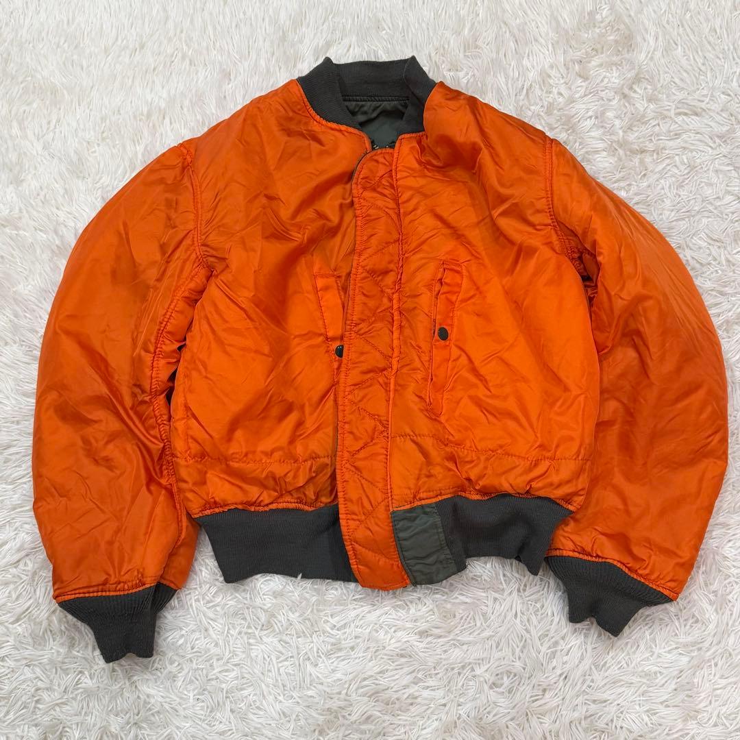 737　アルファインダストリーズ　USA製　L　MA-1　カーキ