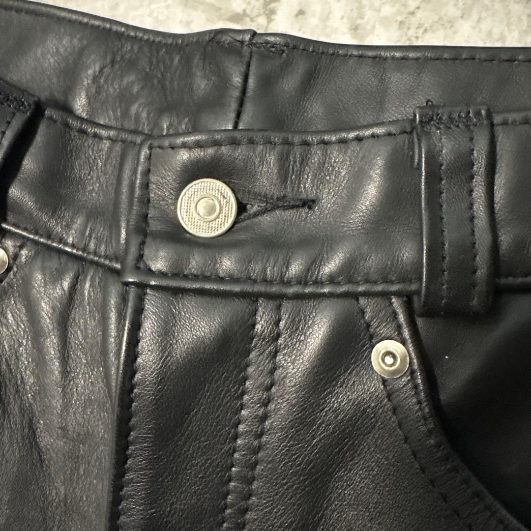 美品✨️ショット×アトミックガレージ 別注モデル レザーパンツ32