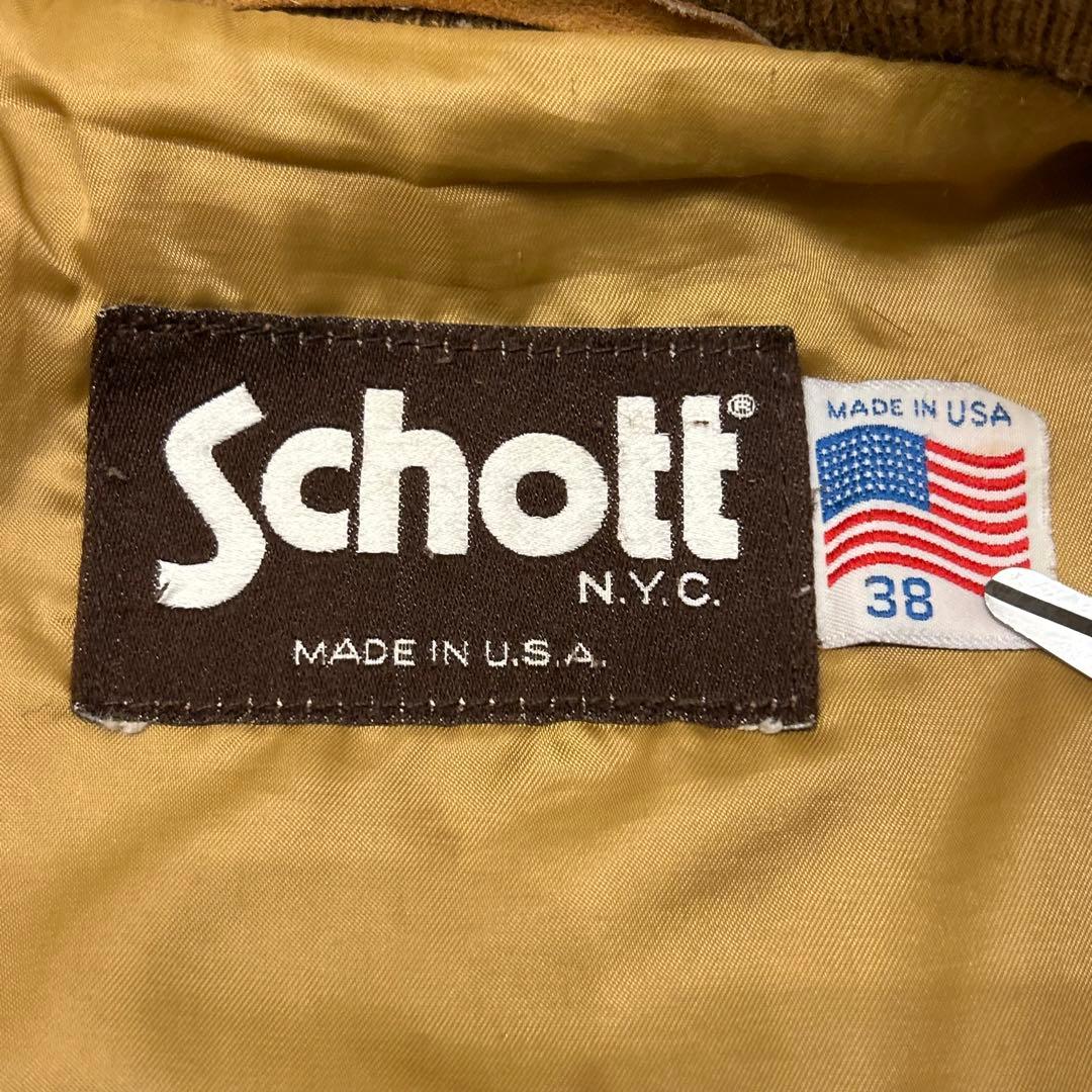 USA製 ショット スエード ボンバージャケット 38アメカジ ブルゾン 本革