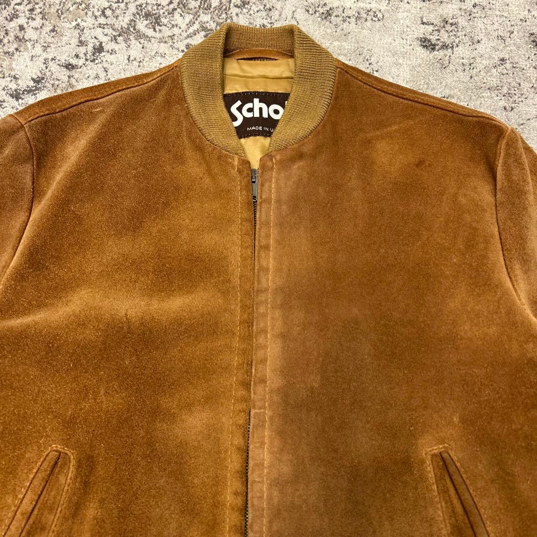 USA製 ショット スエード ボンバージャケット 38アメカジ ブルゾン 本革