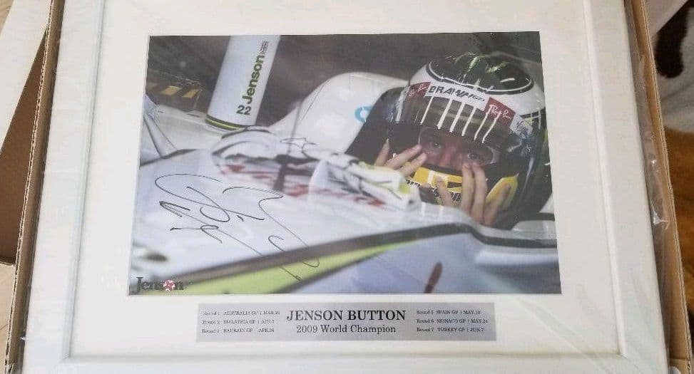 F1、直筆サイン、ジェイソンバトン、09年ワールドチャンピオン獲得記念、限定商品