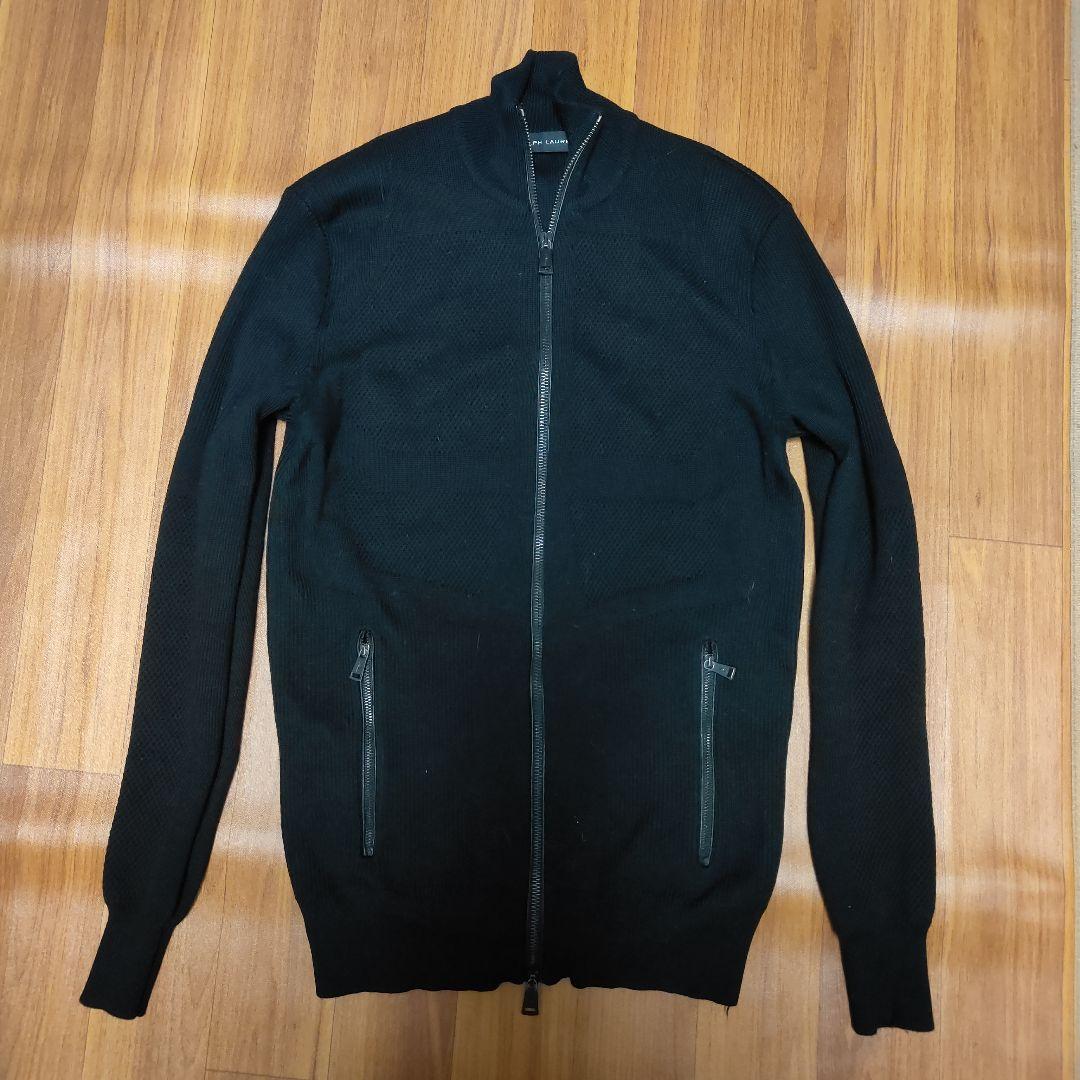 ラルフローレンブラックレーベル★wジップカーディガン 黒ブラック