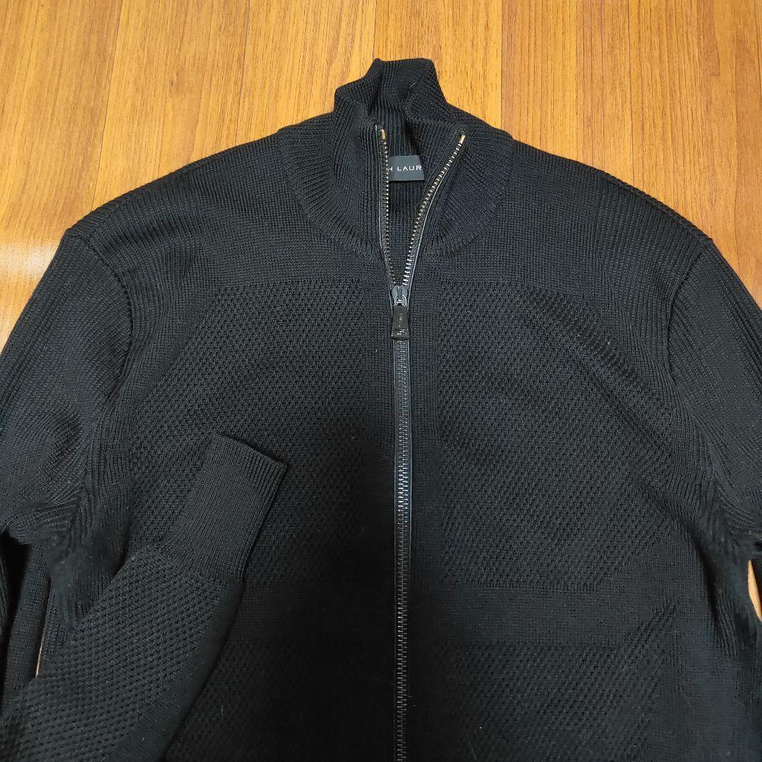 ラルフローレンブラックレーベル★wジップカーディガン 黒ブラック