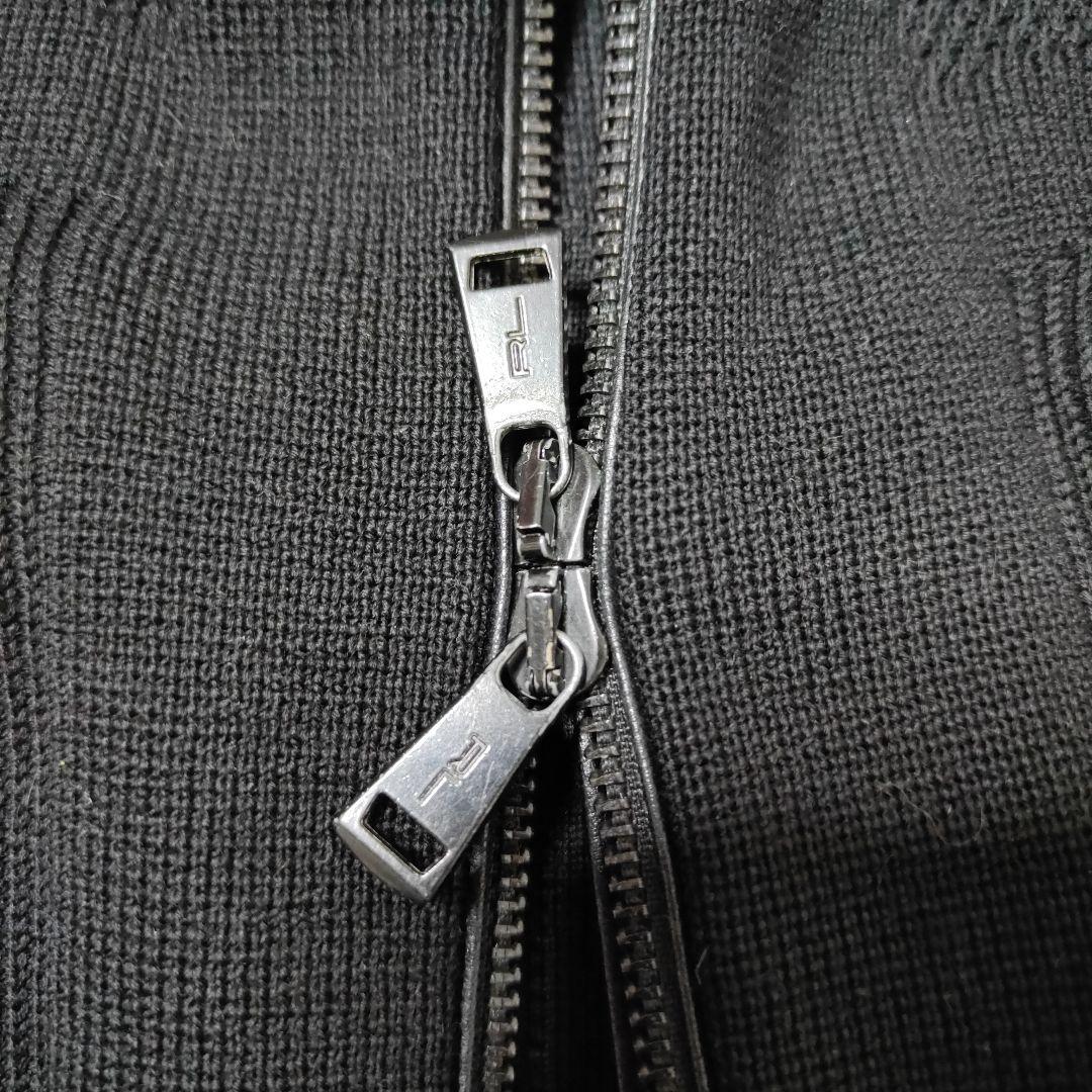 ラルフローレンブラックレーベル★wジップカーディガン 黒ブラック