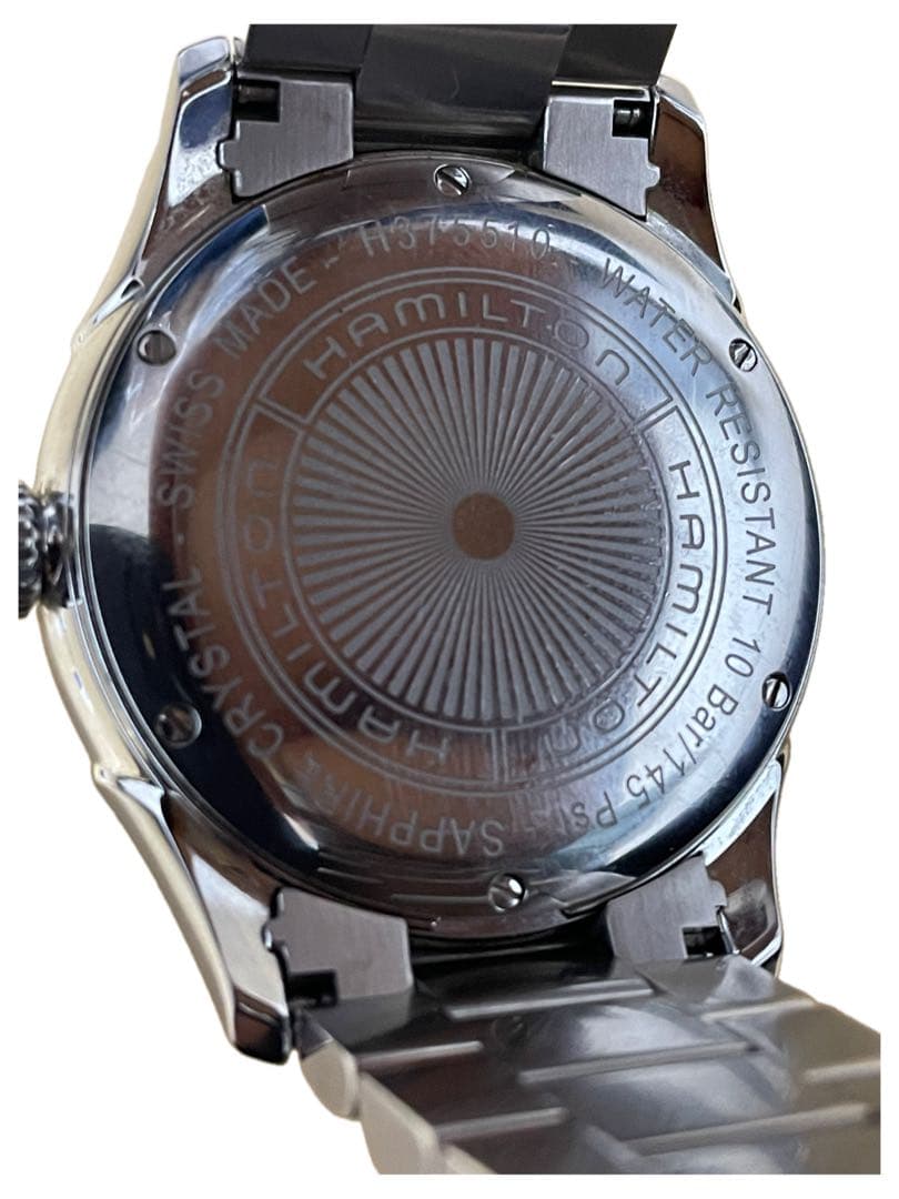 ハミルトン ジャズマスターシービューディデイト クオーツ 綺麗なブルーの文字盤