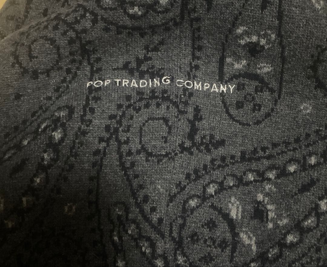 グレー ペイズリー柄 カーディガン