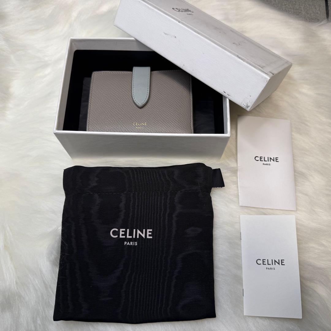 CELINE セリーヌ スモールストラップウォレット ペブル ミネラル