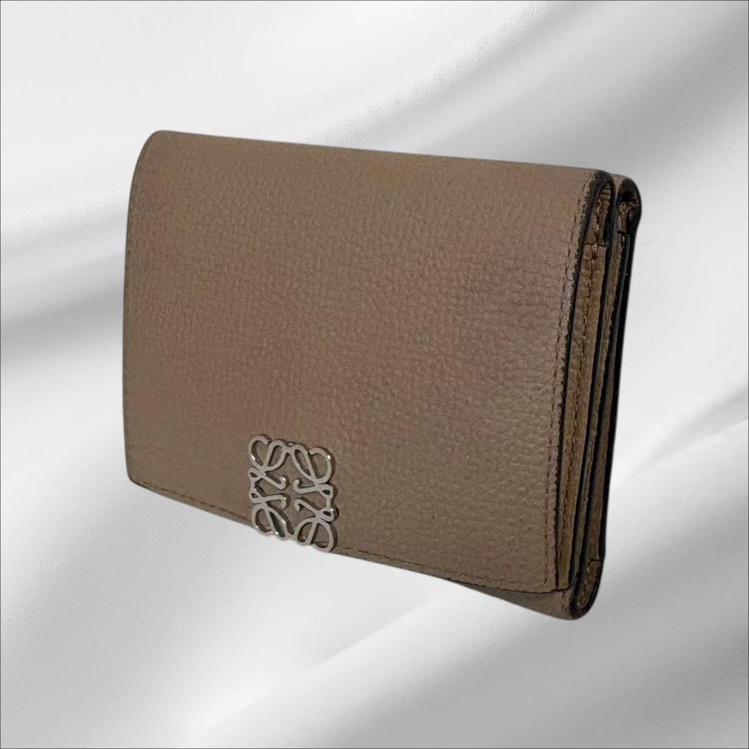 美品✨ LOEWE アナグラム バーティカル ウォレット スモール ベージュ