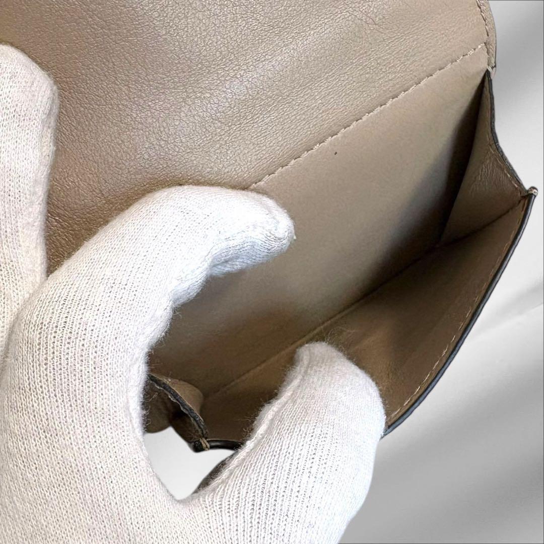 美品✨ LOEWE アナグラム バーティカル ウォレット スモール ベージュ