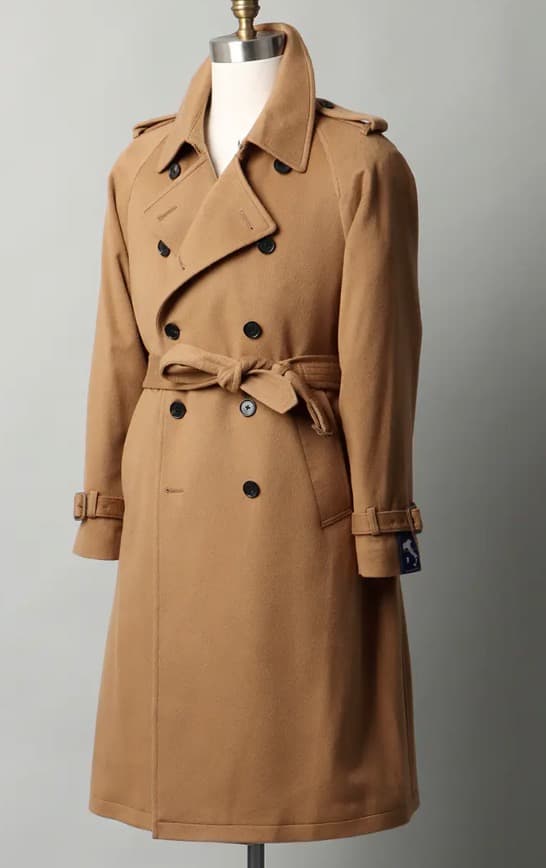 ユニバーサルランゲージ ピュアカシミア トレンチコート 今季 新作 サイズL