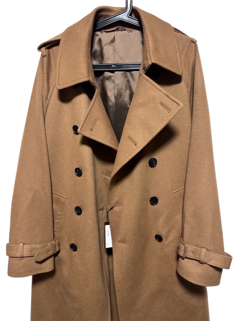 ユニバーサルランゲージ ピュアカシミア トレンチコート 今季 新作 サイズL