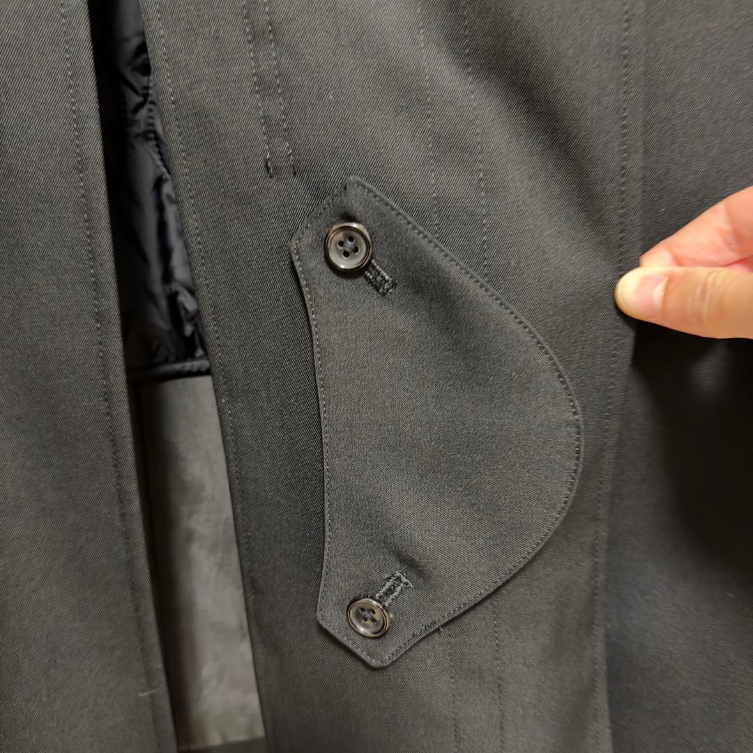 Scale Off Wool Balmacaan Coat 黒　2