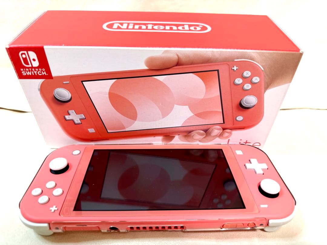 【Nintendo】Switch Lite コーラル/電源ケーブル・ケース付き