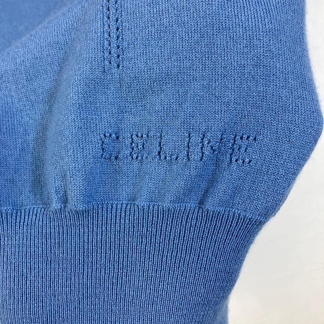 CELINE セリーヌ ドレープネック セーター カシミヤ ブルー Lサイズ