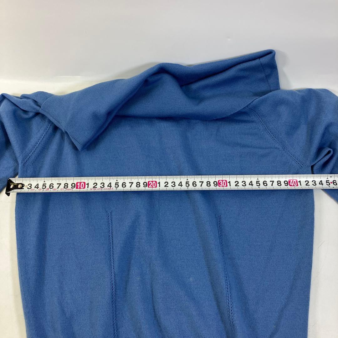 CELINE セリーヌ ドレープネック セーター カシミヤ ブルー Lサイズ