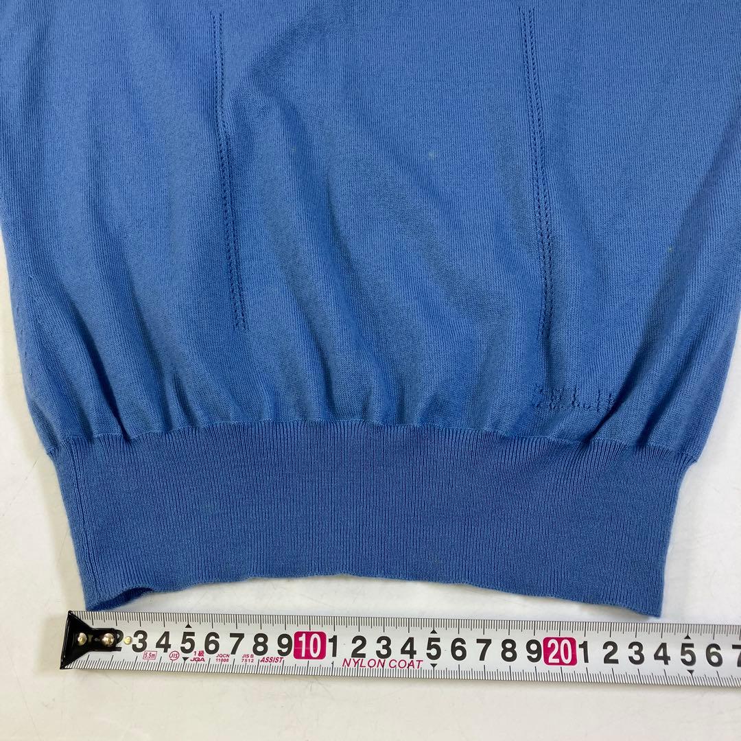 CELINE セリーヌ ドレープネック セーター カシミヤ ブルー Lサイズ