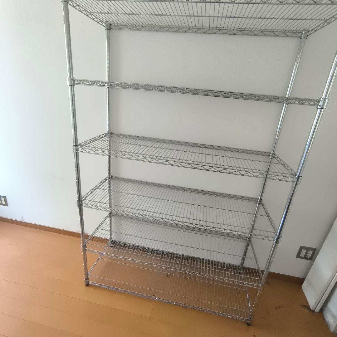 【ラスト1！120cm】スチールラック 5段 シルバー 棚板1枚追加 値引き可