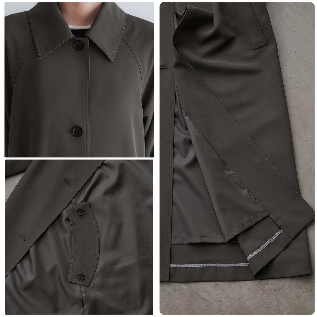 マ*ル様 crewre ドレープステンカラーコート, Sepia gray, サ