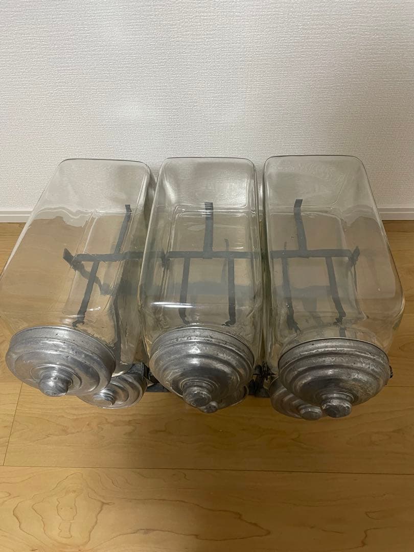 アンティーク　駄菓子屋の6連菓子瓶