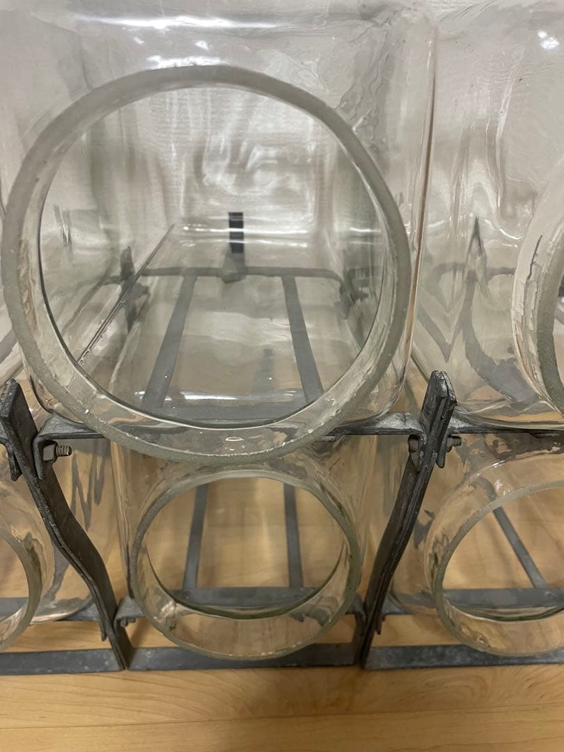 アンティーク　駄菓子屋の6連菓子瓶