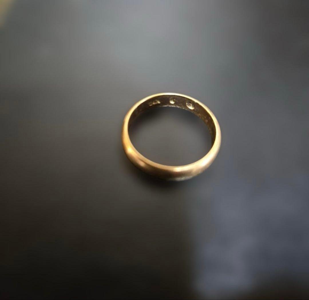 k18 9号　約4g　バンドリング　シンプルリング