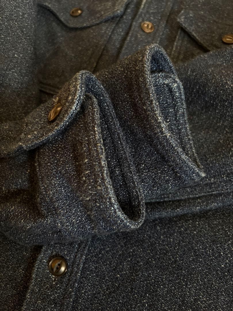 レア　ウエス　UES インディゴエクストラベビーネルシャツ　裏起毛　1 日本製