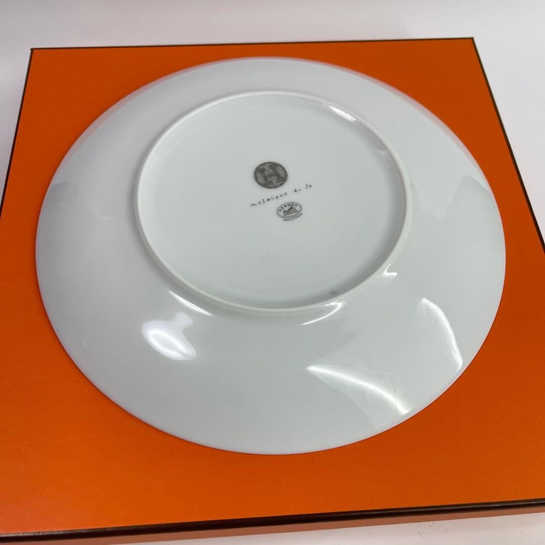 エルメス　デザートプレート 〈モザイク 24〉 プラチナ 2枚　新品未使用品