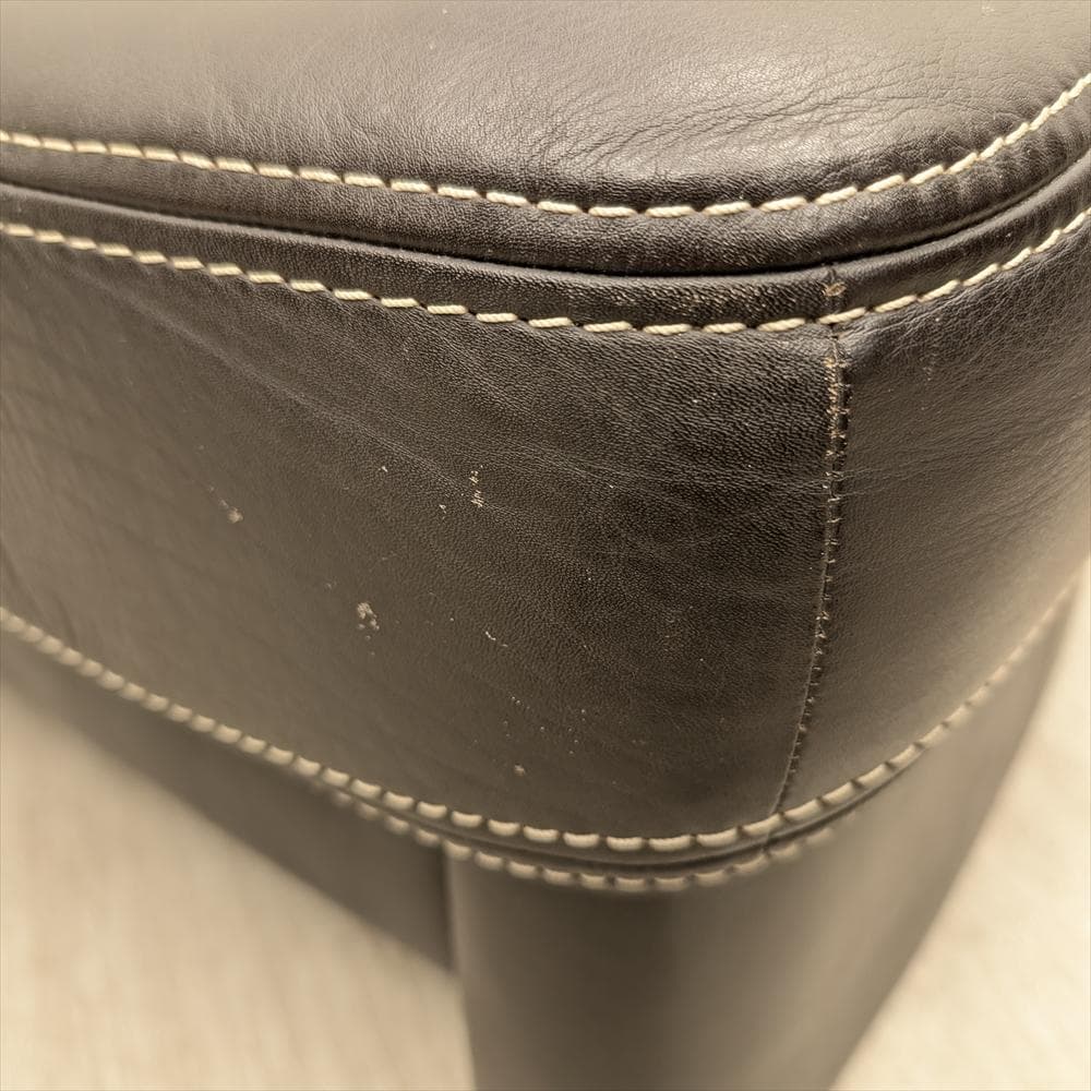 美品　カリモク　本革　オットマン　スツール　腰掛け　一人掛け　1P　足置き