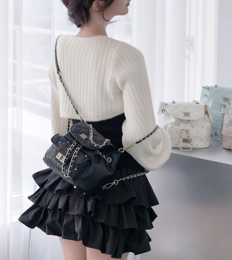 Darich ダーリッチ キルティングビジューミニリュック ブラック BLK