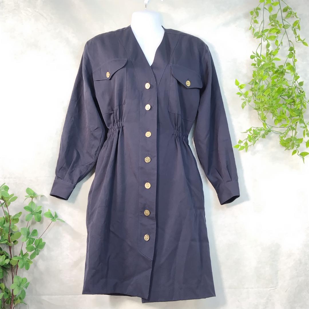 【GUCCI】ワンピース　ヴィンテージ　金ボタン　38 M