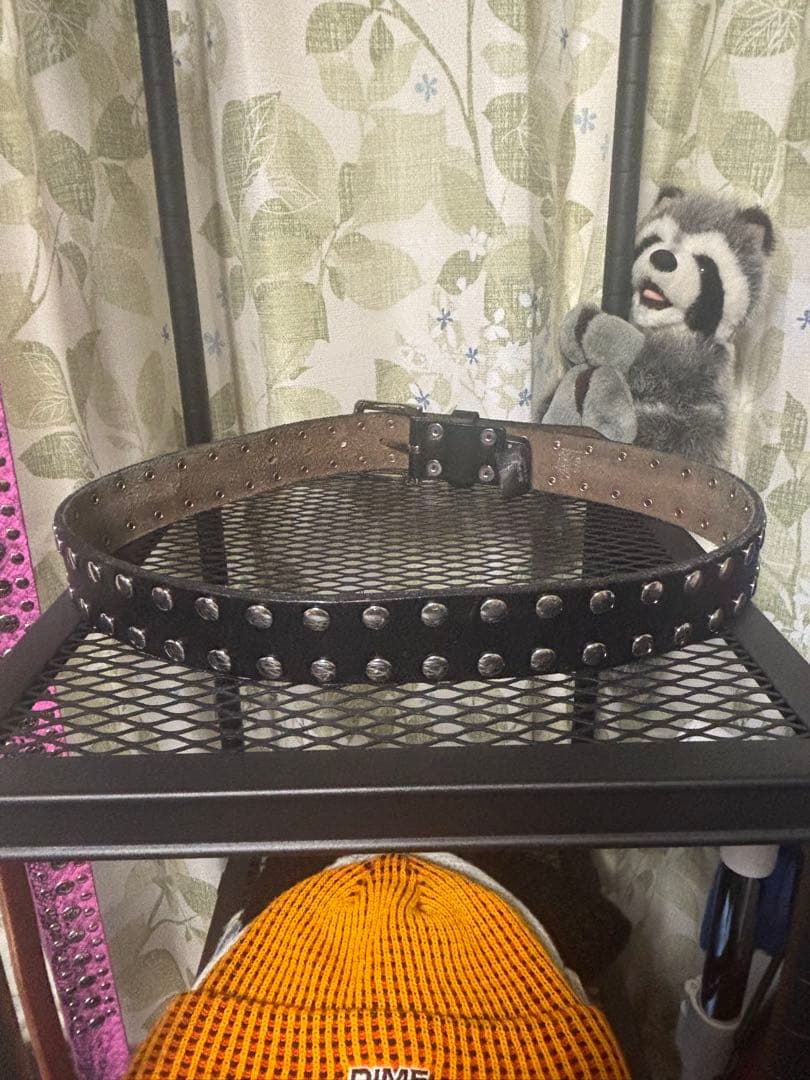 スタッズ　ベルト　y2k 本革　レザー　パンク　ロック　グランジ　stussy