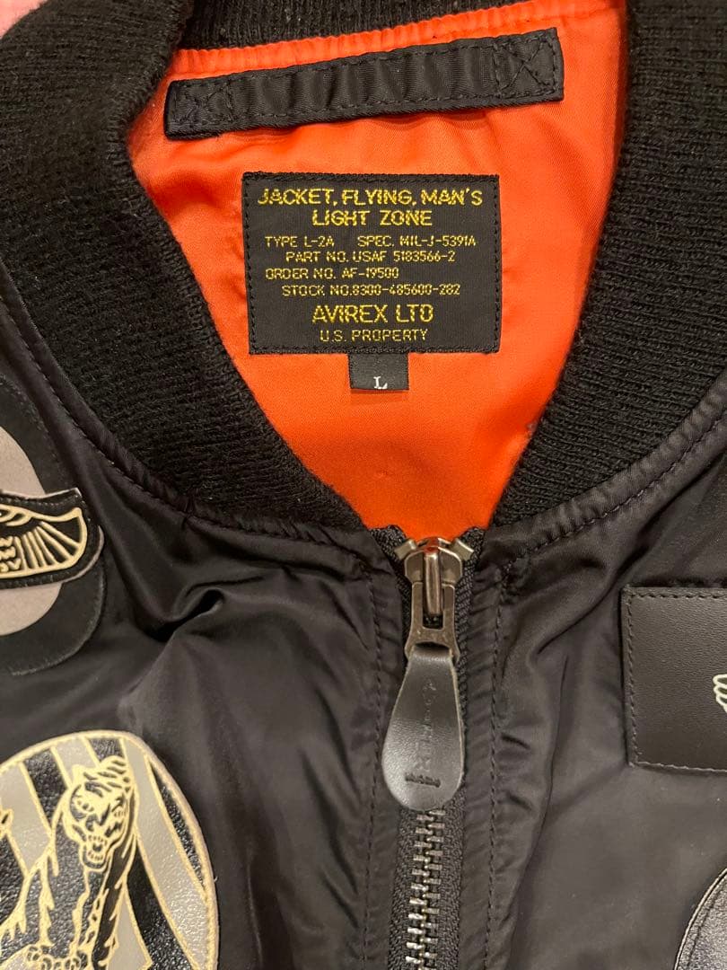 AVIREX Ｌ2Aフライトジャケット L ブラック