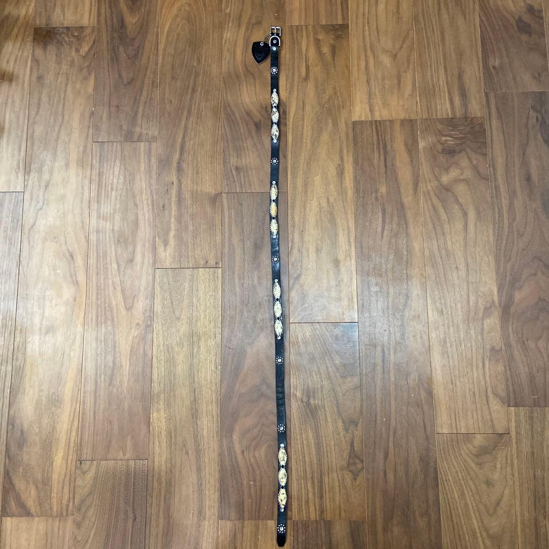 希少美品HTC ナローベルト ピーナッツ ブラック&クリアストーン 34inch