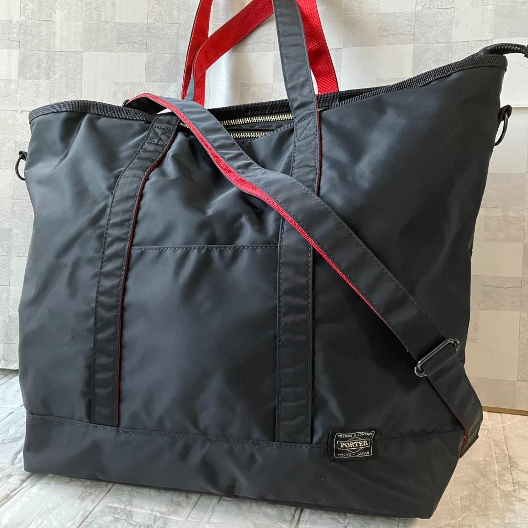 美品◎ポーター エルファイン 大容量 2way トートバッグ ショルダー
