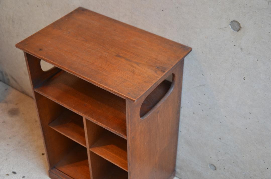 時代物　明治時代　木製　本箱　本棚　持ち手付　アンティーク　骨董品