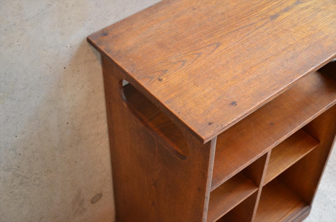 時代物　明治時代　木製　本箱　本棚　持ち手付　アンティーク　骨董品