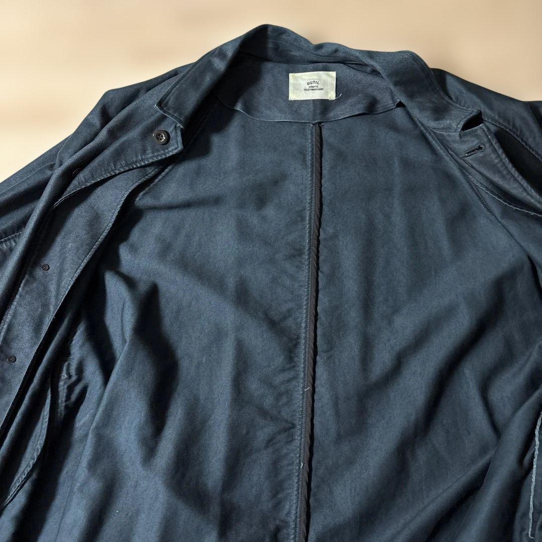 OUTIL ブラック トレンチコート サイズ3