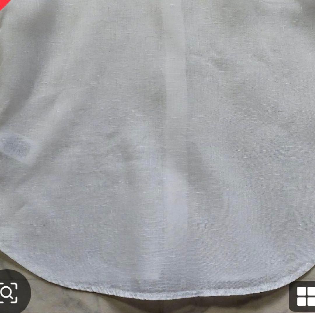 美品 現行タグ ラルフローレン リネンパフスリーブシャツ L 白