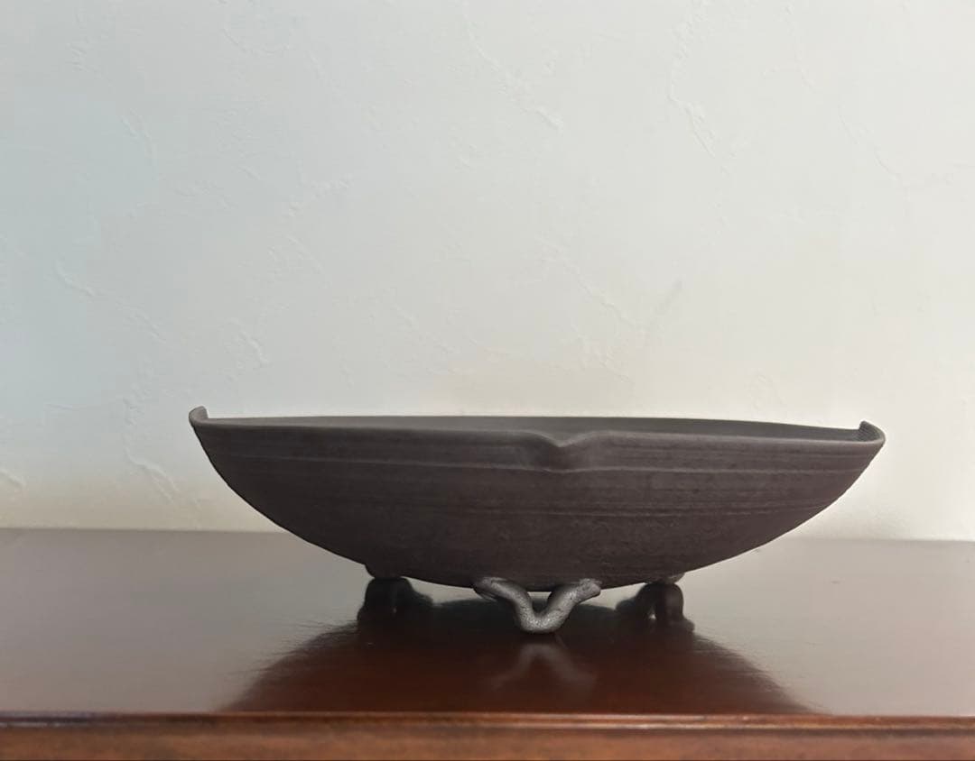 清水焼　脚付瓢箪絵皿　楽峰窯　5