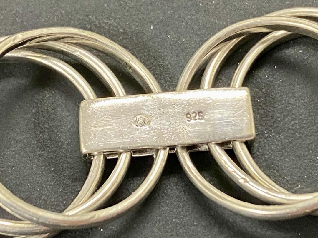 ディオール Dior ロゴ プレート 7連 リング シルバー